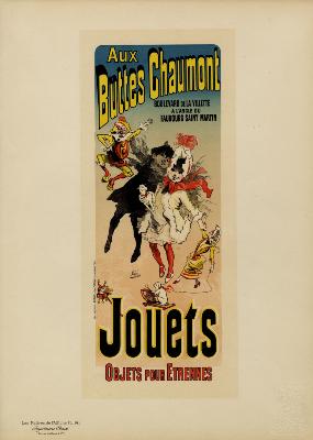 Jules CHERET - Aux Buttes Chaumont - Poupées et animaux